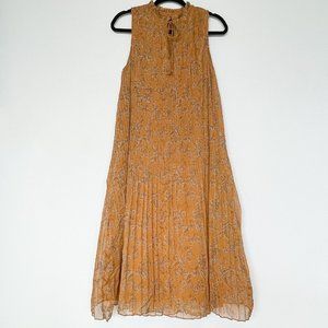 MANGO Pleated Printed Midi Dress [XS] Wedding